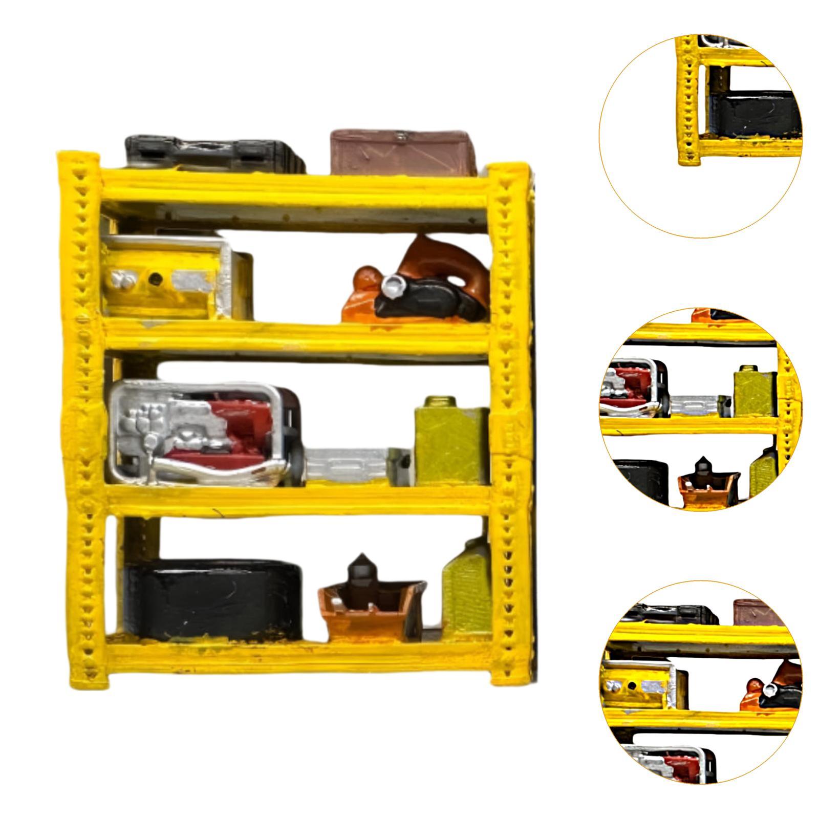 Auto Repair Shop Layout - 1/64スケール 車のガレージ修理棚 ディオラマ ギフト レジン製 DIYシーン