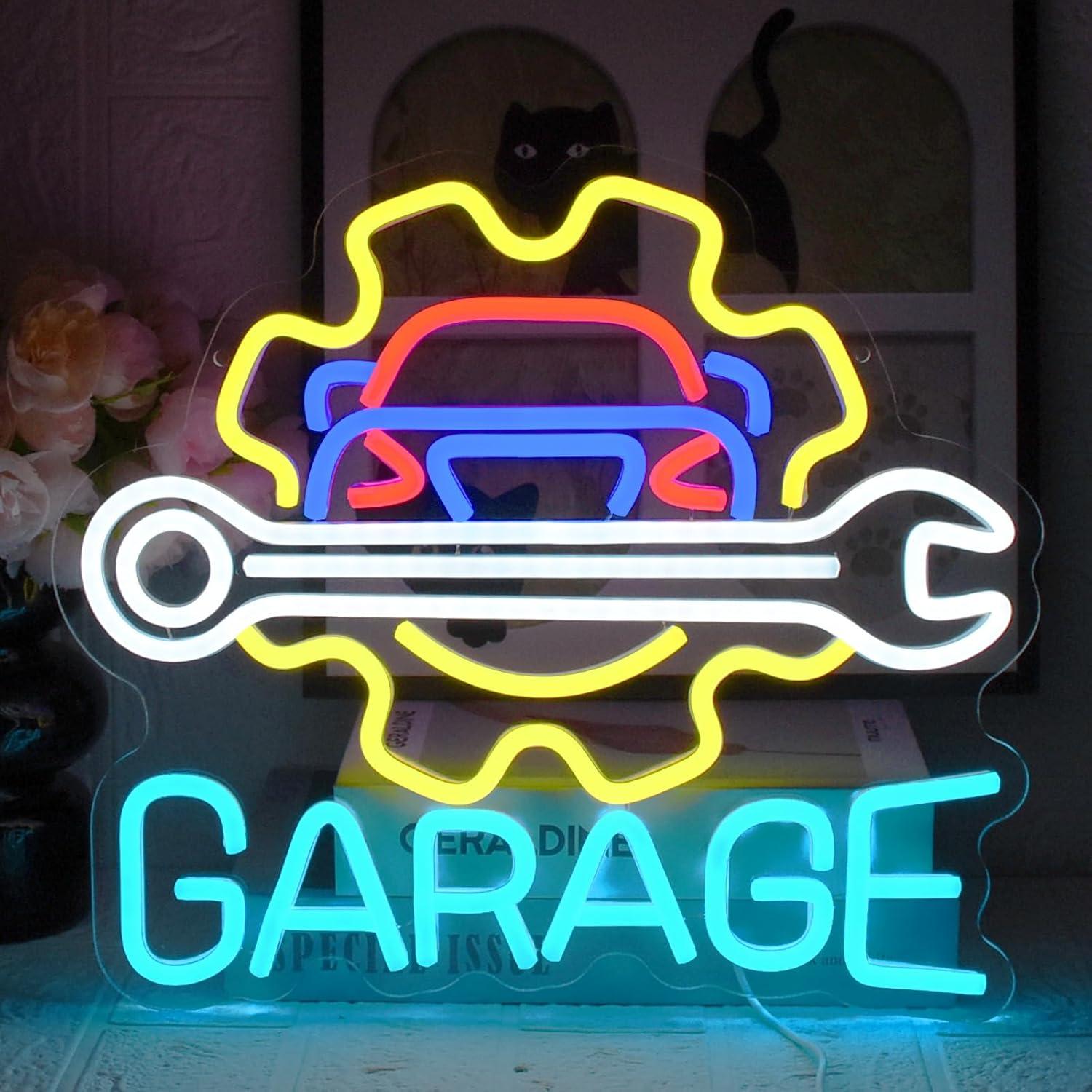 ガレージネオンサイン USB電源 LED調光可能ネオンライト - Auto Repair Shop のレビューと価格